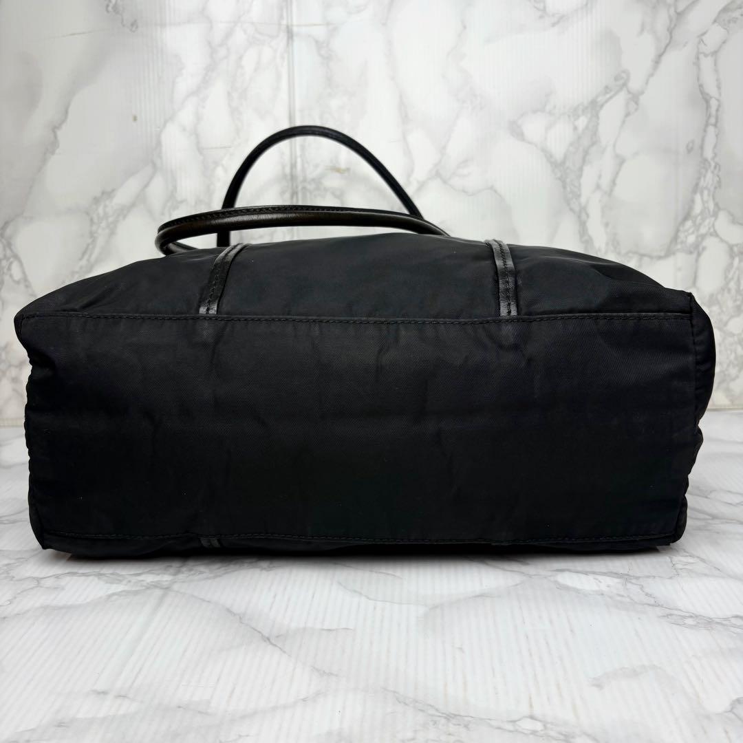 041 美品 PRADA ハンドバッグ トートバッグ 三室構造 黒 lt6