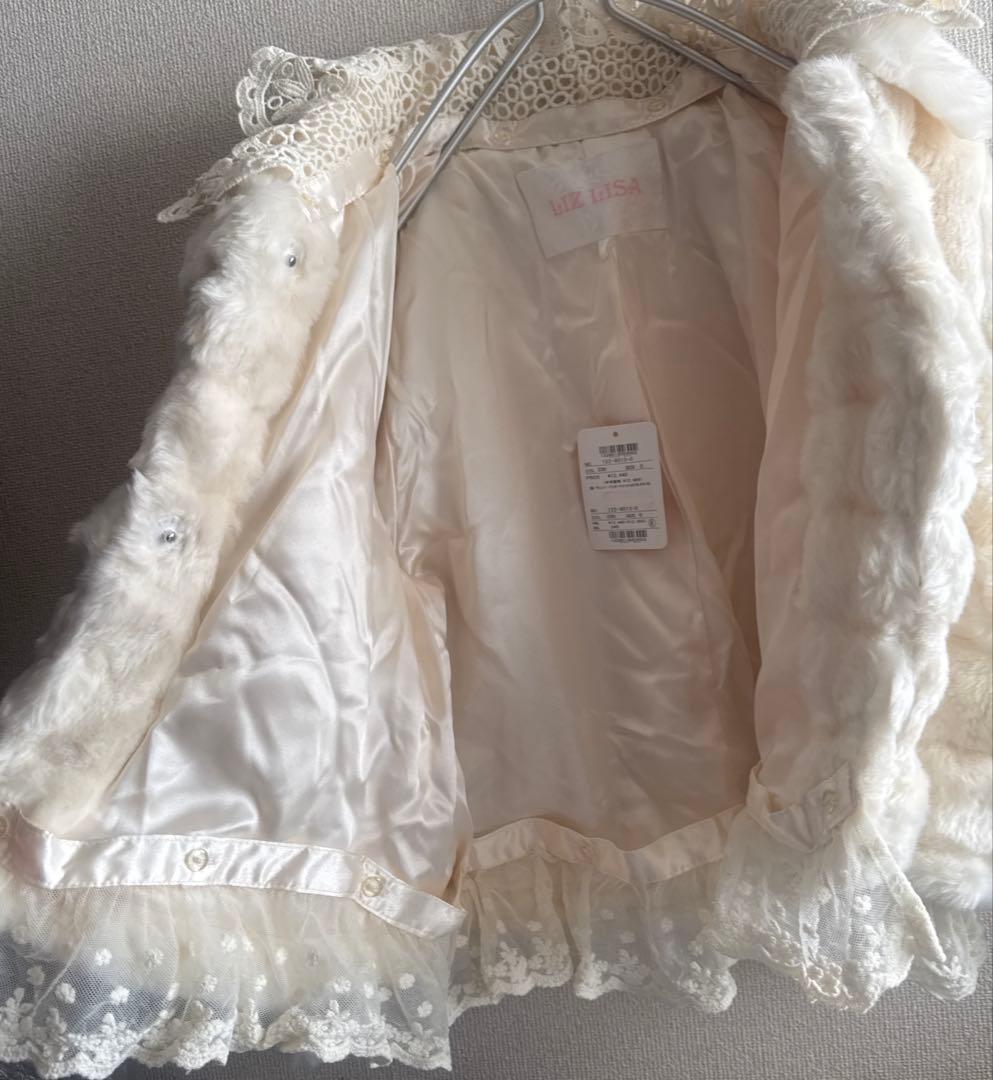 リズリサ フェイク ファー コートLIZ LISA レース ショート タグ付き