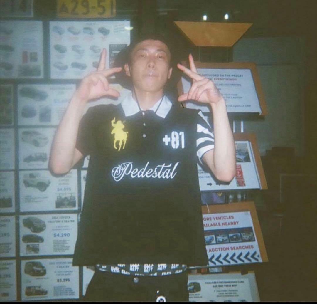 トップス Pedestal polo tee jellyyabashi dab