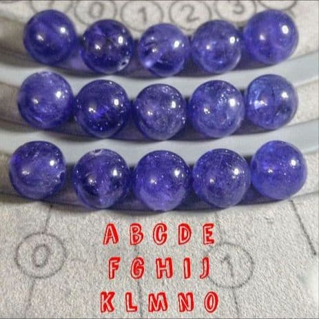 r*g様 【ロイヤルオークション】ジュエリークラスタンザナイト9.5ミリビーズA