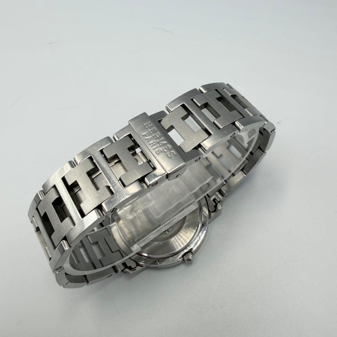 【人気✨】HERMES メンズ　腕時計　クリッパー　黒　CL6.710 新品電池