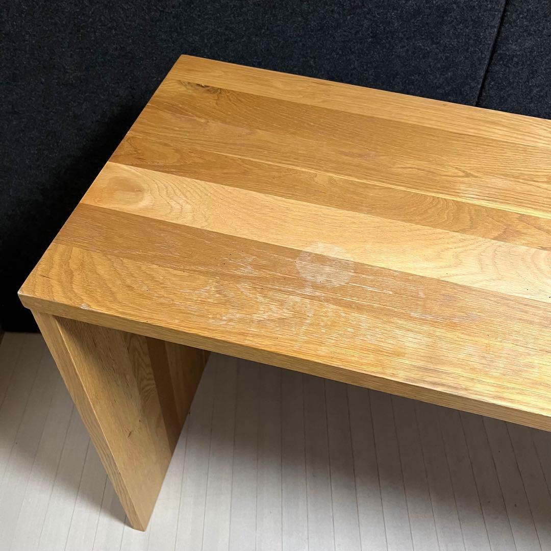 廃盤品　無印良品　MUJI 無垢材デスク　オーク材　学習机　コの字　事務机