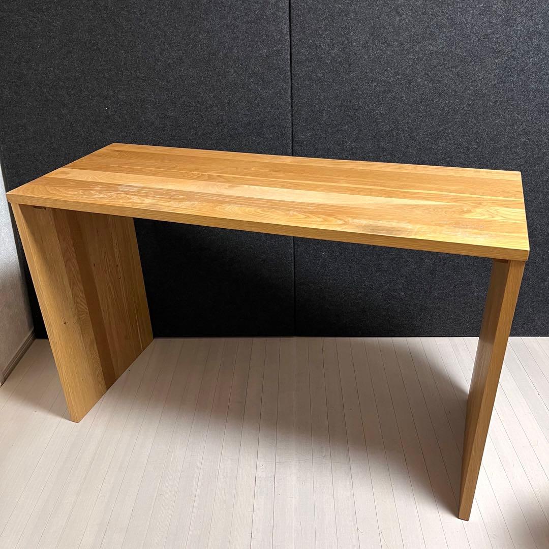 廃盤品　無印良品　MUJI 無垢材デスク　オーク材　学習机　コの字　事務机