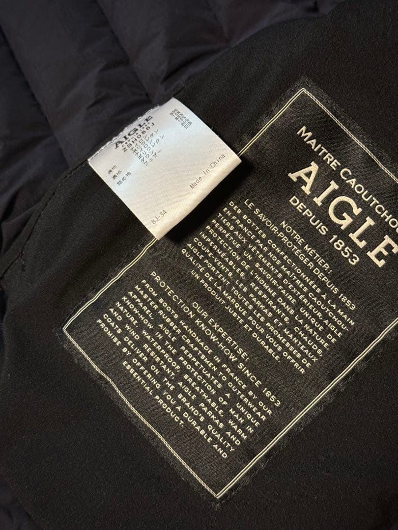 【定価25300円】エーグル AIGLE ガヴァリー ダウンベスト M ブラック