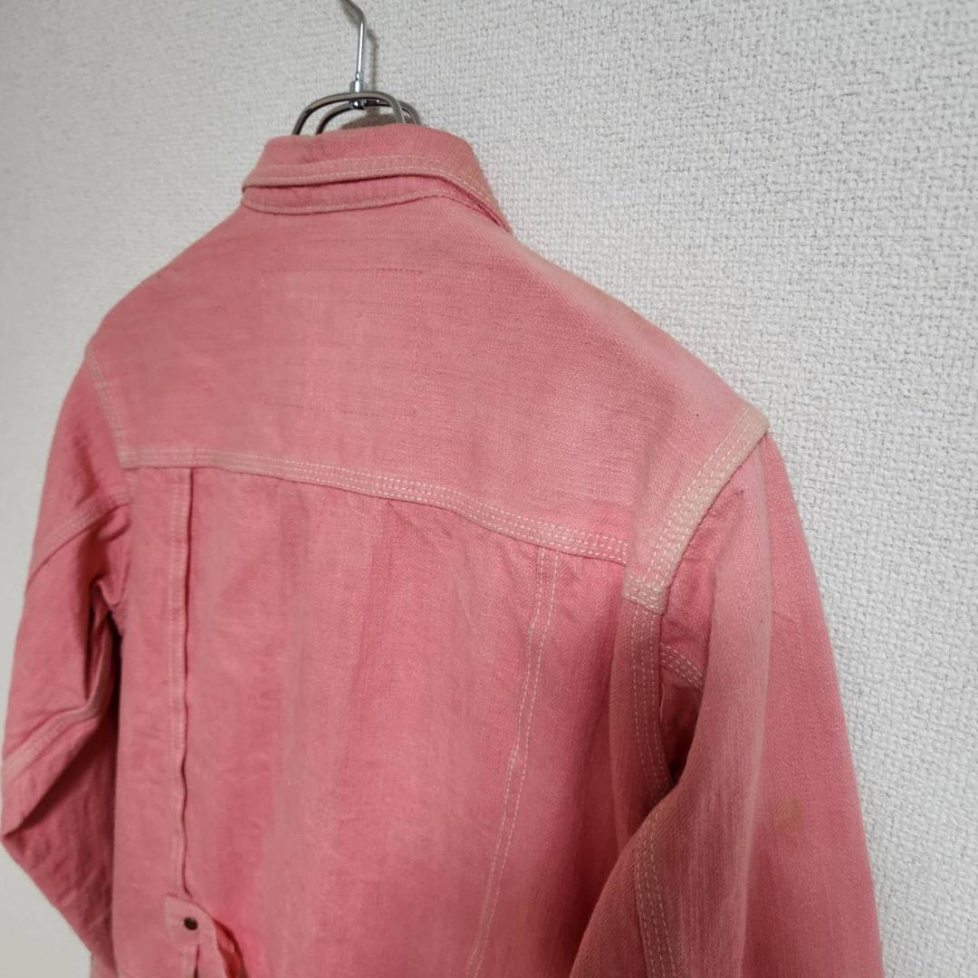 鈍足ドリブラー YAMANE EVISU デニムジャケット M ピンク