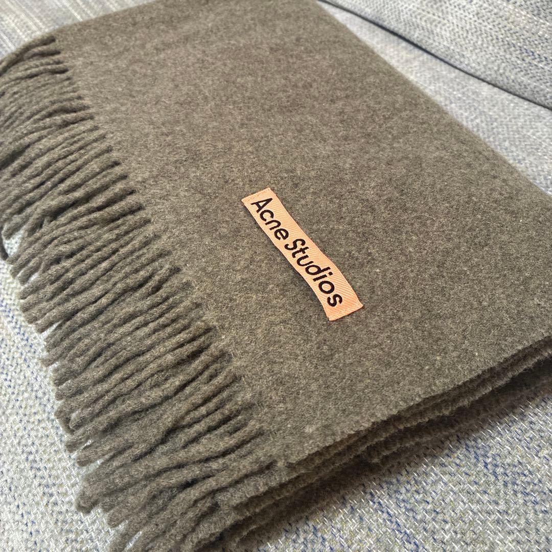 【美品】Acne Studios マフラー 200×70 カーキ