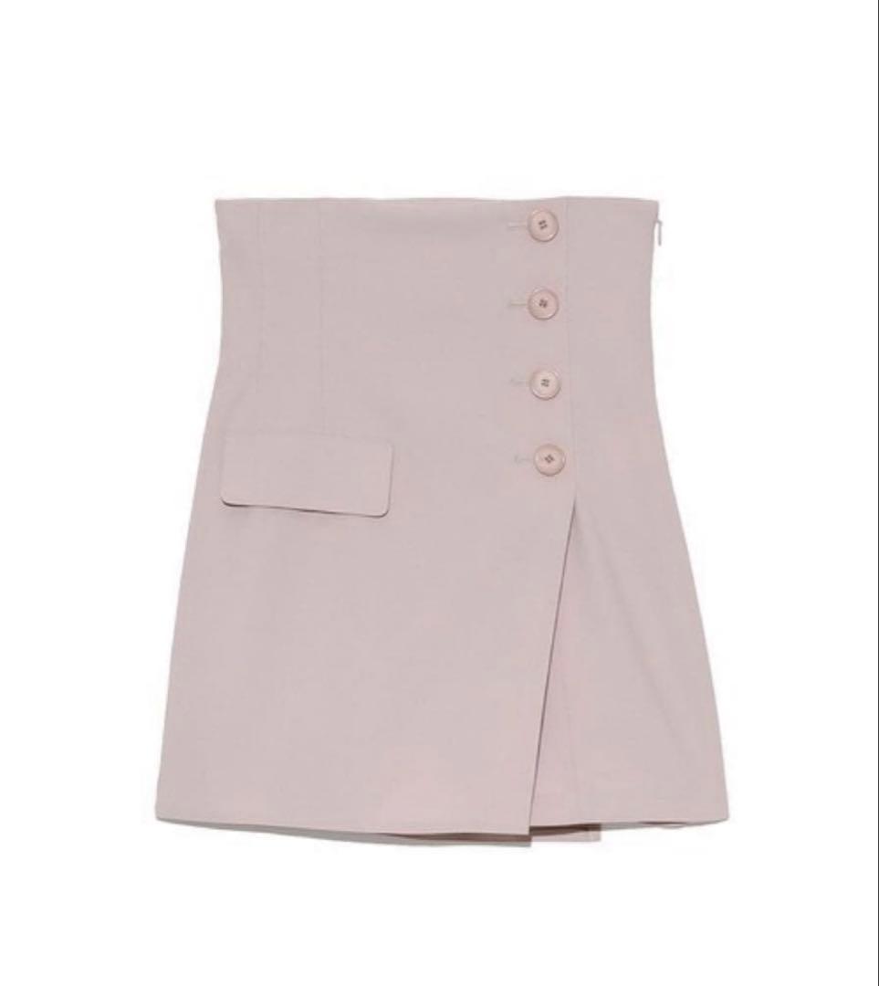 snidel ハイウエストキュロットショートパンツ ピンク PBEG 0サイズ