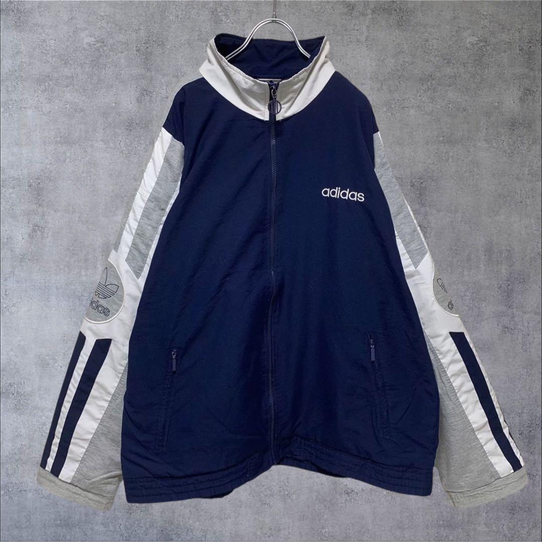 【w876】90s adidas トラックジャケット ジャージ トレフォイル