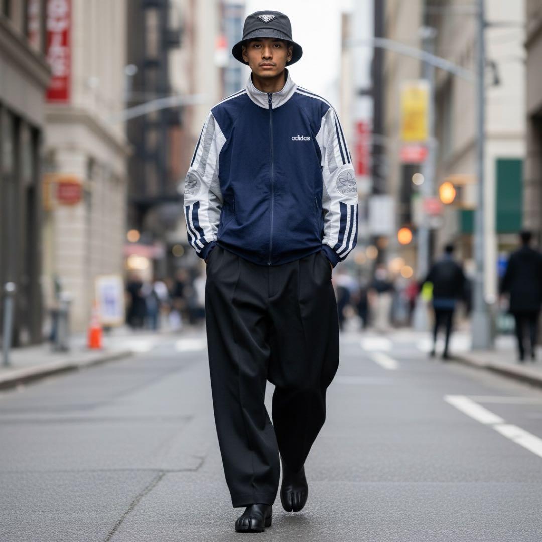 【w876】90s adidas トラックジャケット ジャージ トレフォイル