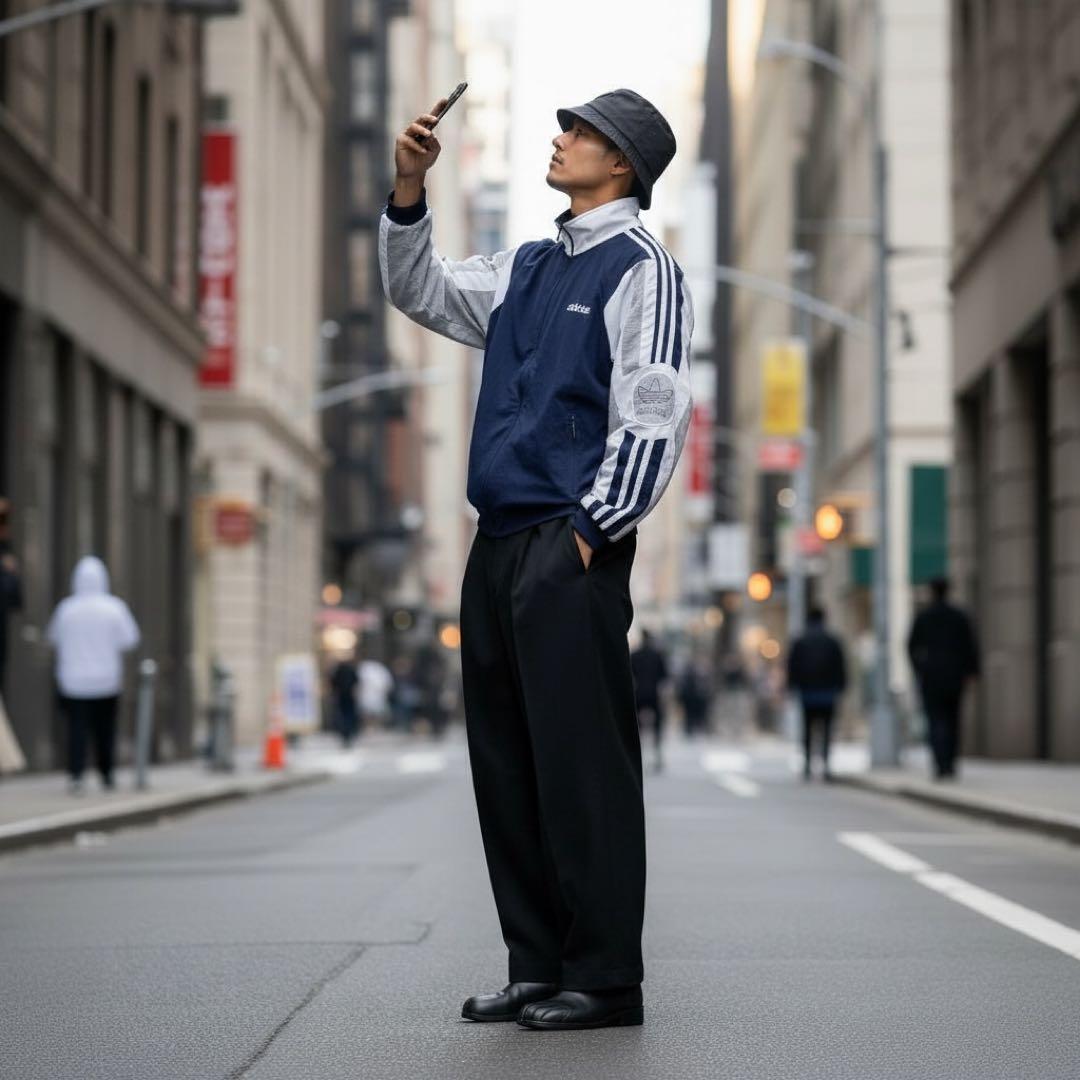 【w876】90s adidas トラックジャケット ジャージ トレフォイル