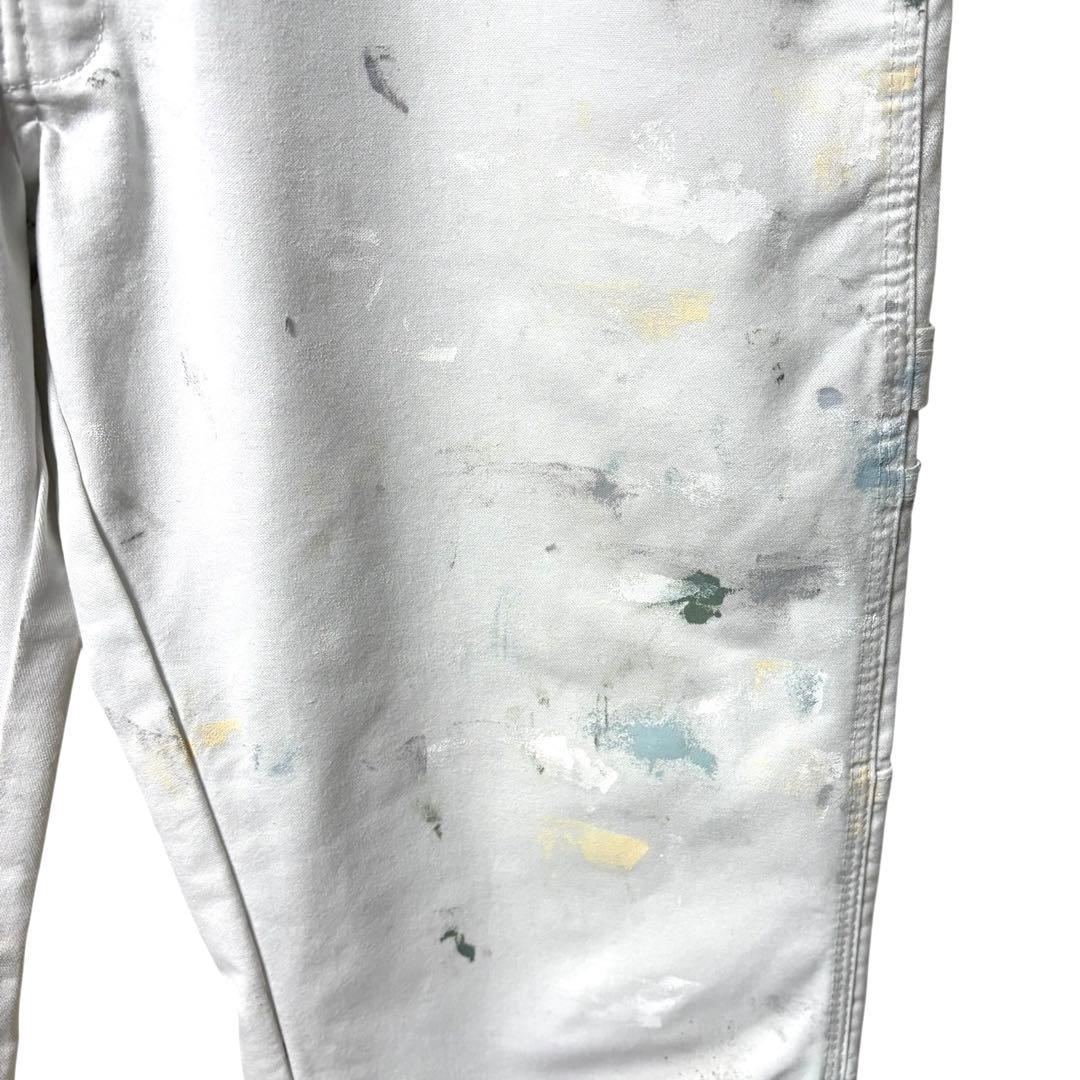 Dickies ペインターパンツ 白 ホワイト ペイント ペンキ 一点物
