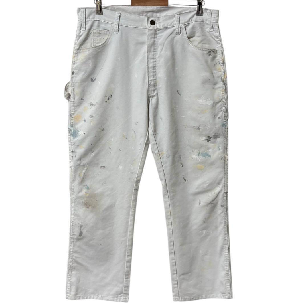 Dickies ペインターパンツ 白 ホワイト ペイント ペンキ 一点物