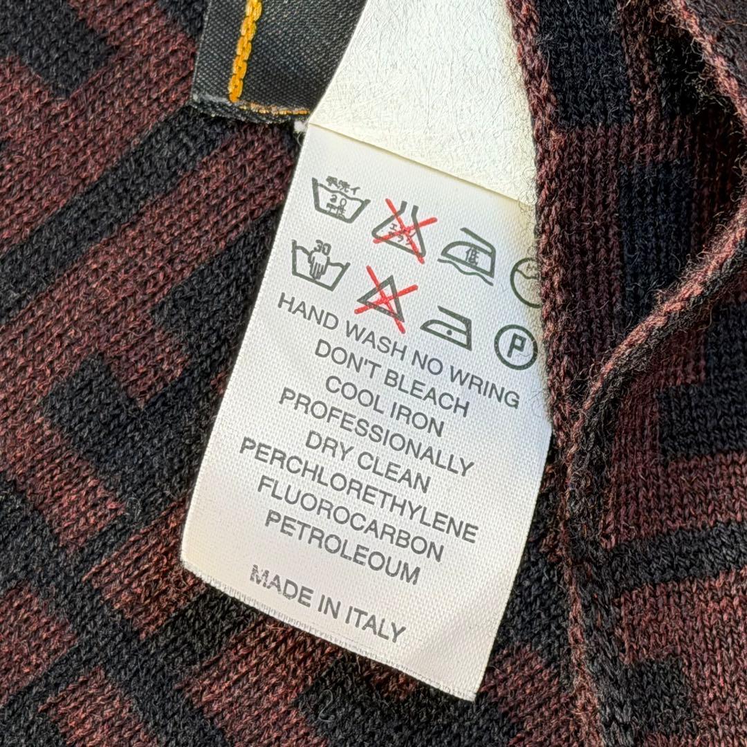 ☆極美品☆FENDI フェンディ　マフラー　ズッカ　ダークブラウン　ウール