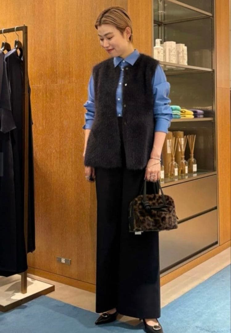 Ballsey フェザーヤーンぺプラムベスト