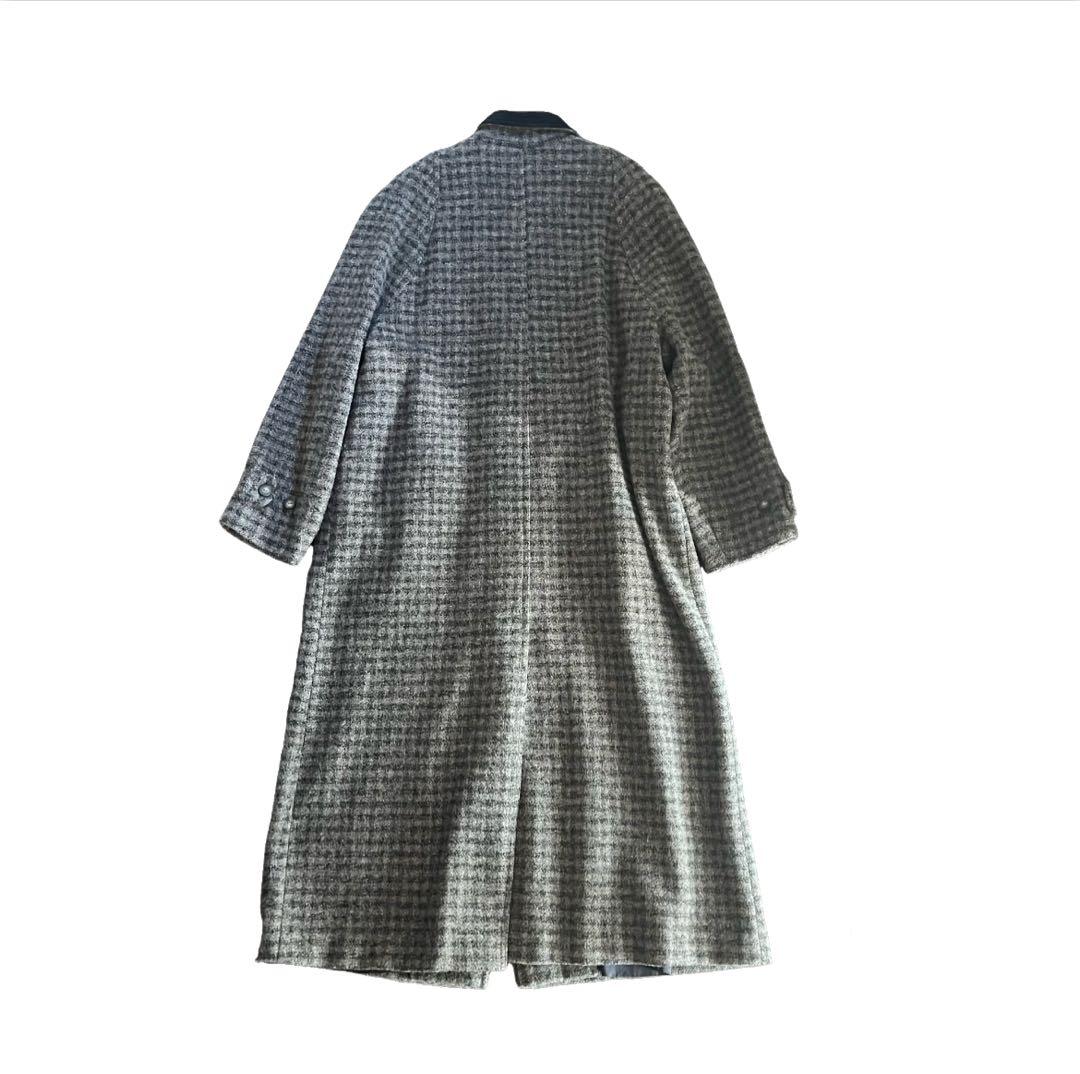 80s USA製 LLbean チェック ロングコート