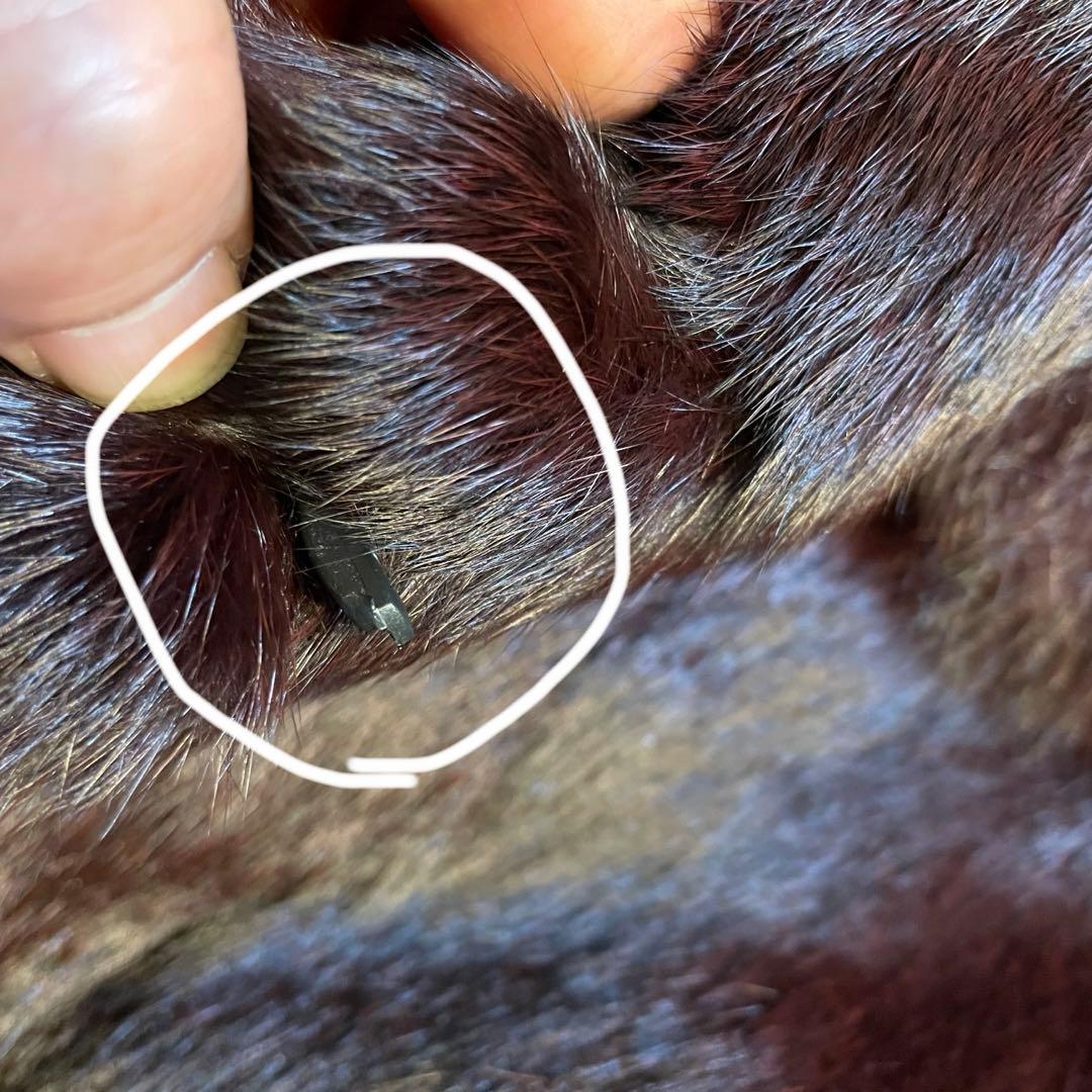 クロップド丈　フォックスファー　毛皮ショートコート　ボルドー　希少　Y2K