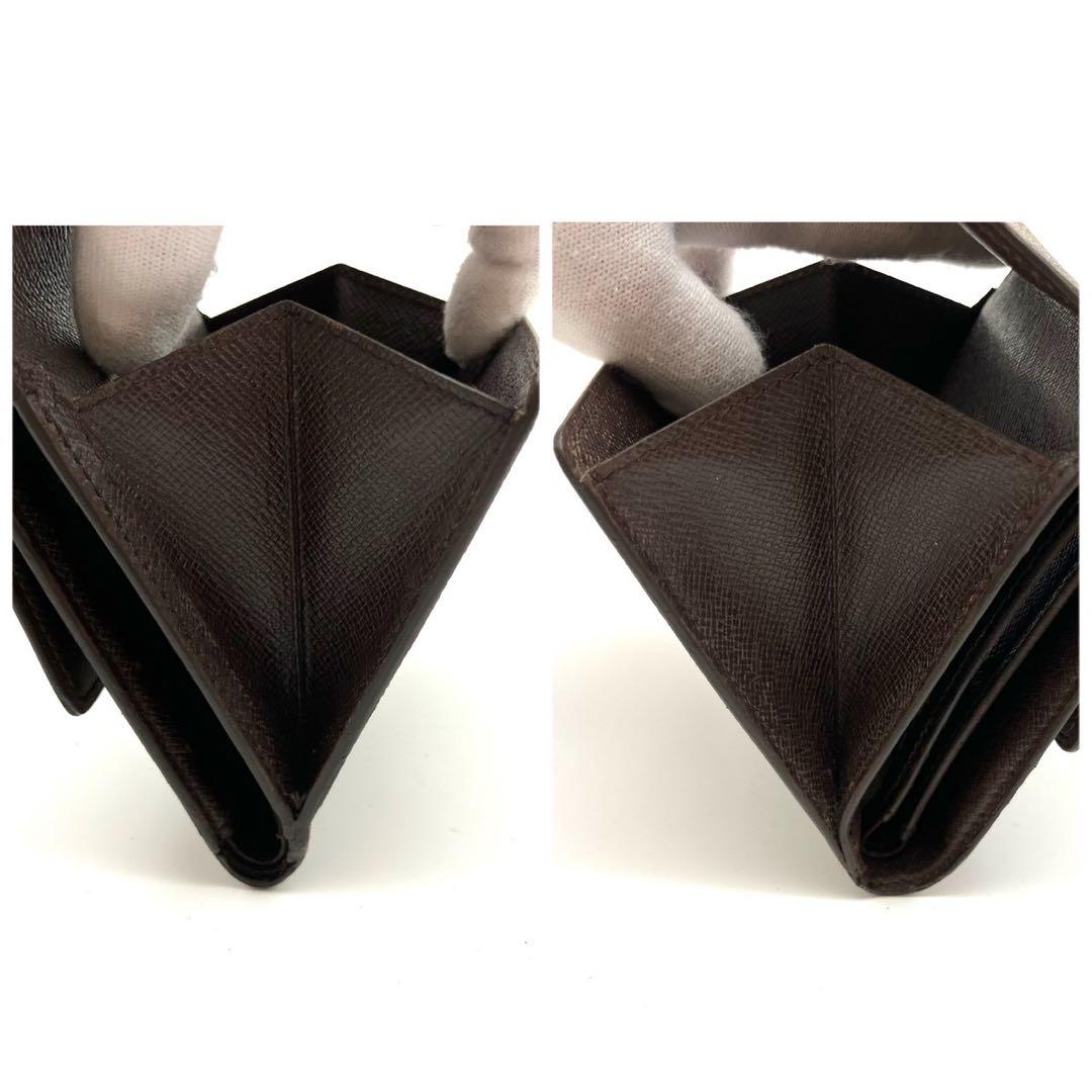 正規品 ルイヴィトン 三つ折り財布 ポルトフォイユ エリーズ ダミエ エベヌ