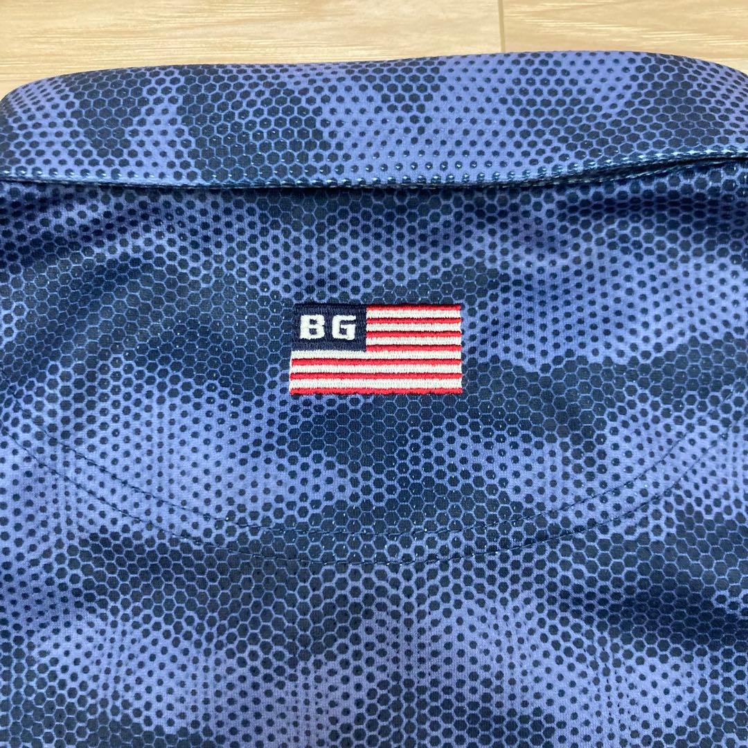 BRIEFING ポロシャツ メンズ カモフラ柄 企業ロゴ入