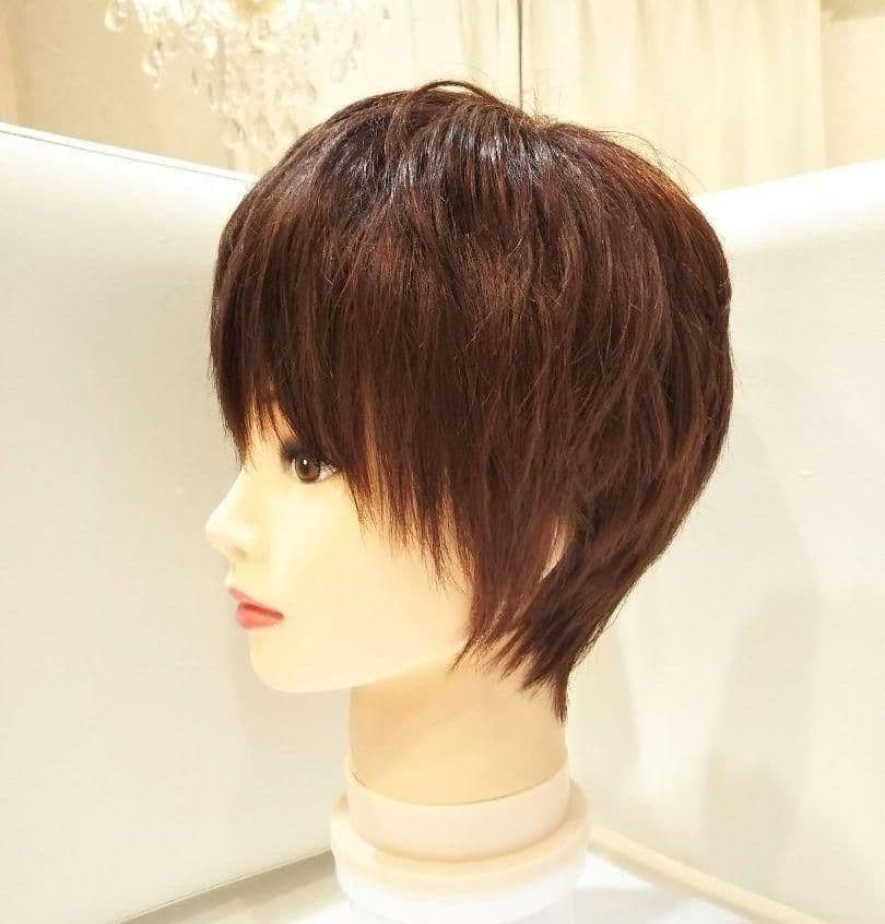 人毛100%総手植え地肌✨増田貴久❣️艶髪！束感クール✨美人ショート✨ストレート