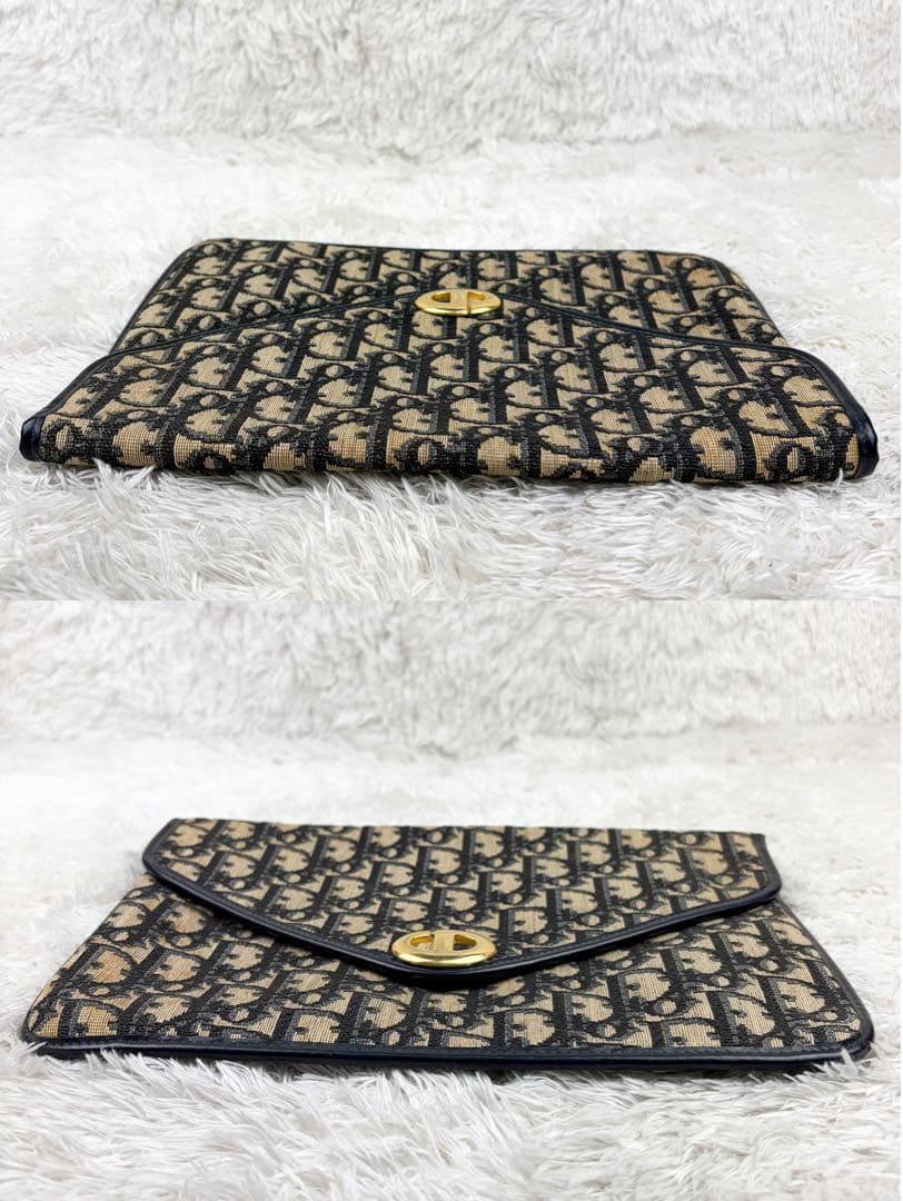 【美品】クリスチャンディオール トロッター ロゴ金具 クラッチバッグ