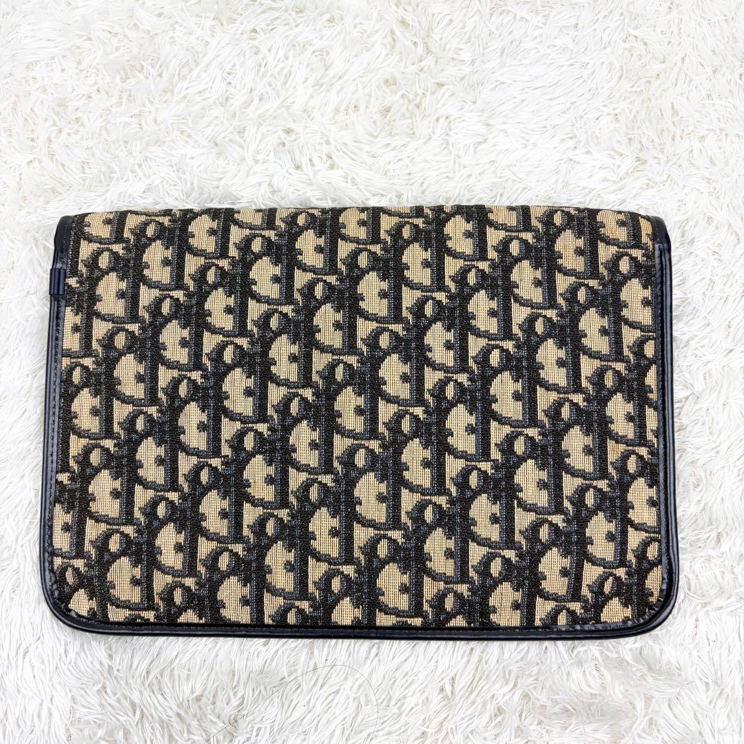 【美品】クリスチャンディオール トロッター ロゴ金具 クラッチバッグ