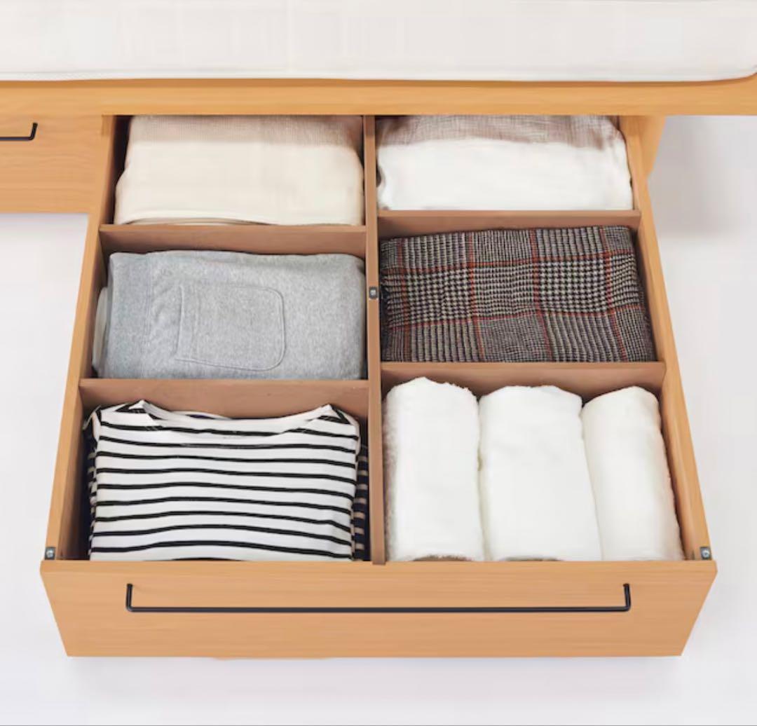 【無印良品】ベッド下収納　大・オーク材・高さ２５ｃｍタイプ①