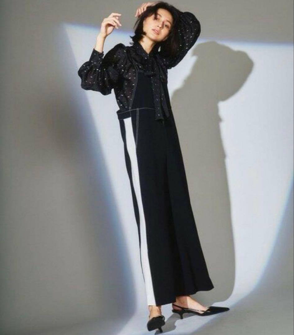 グレースコンチネンタル　配色サロペット