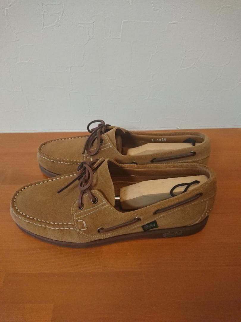 ブラウン スエード モカシン シューズ