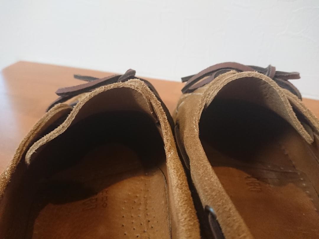 ブラウン スエード モカシン シューズ