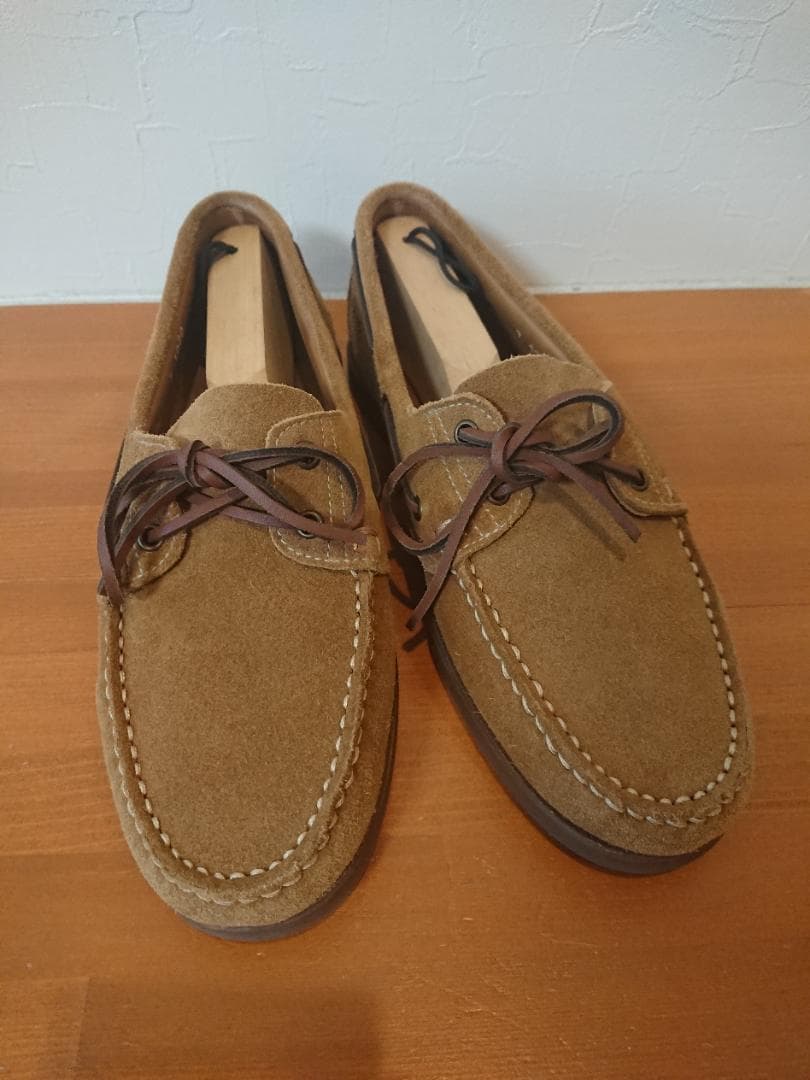 ブラウン スエード モカシン シューズ