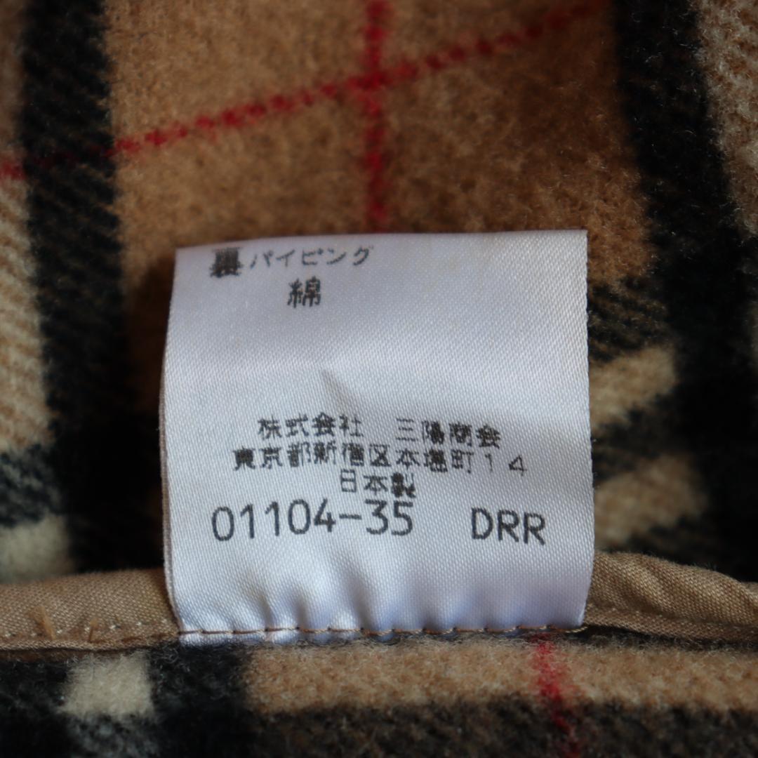 ✨バーバリー✨ロングダッフルコート　ベージュ　ノバチェック　ウール　サイズＬ