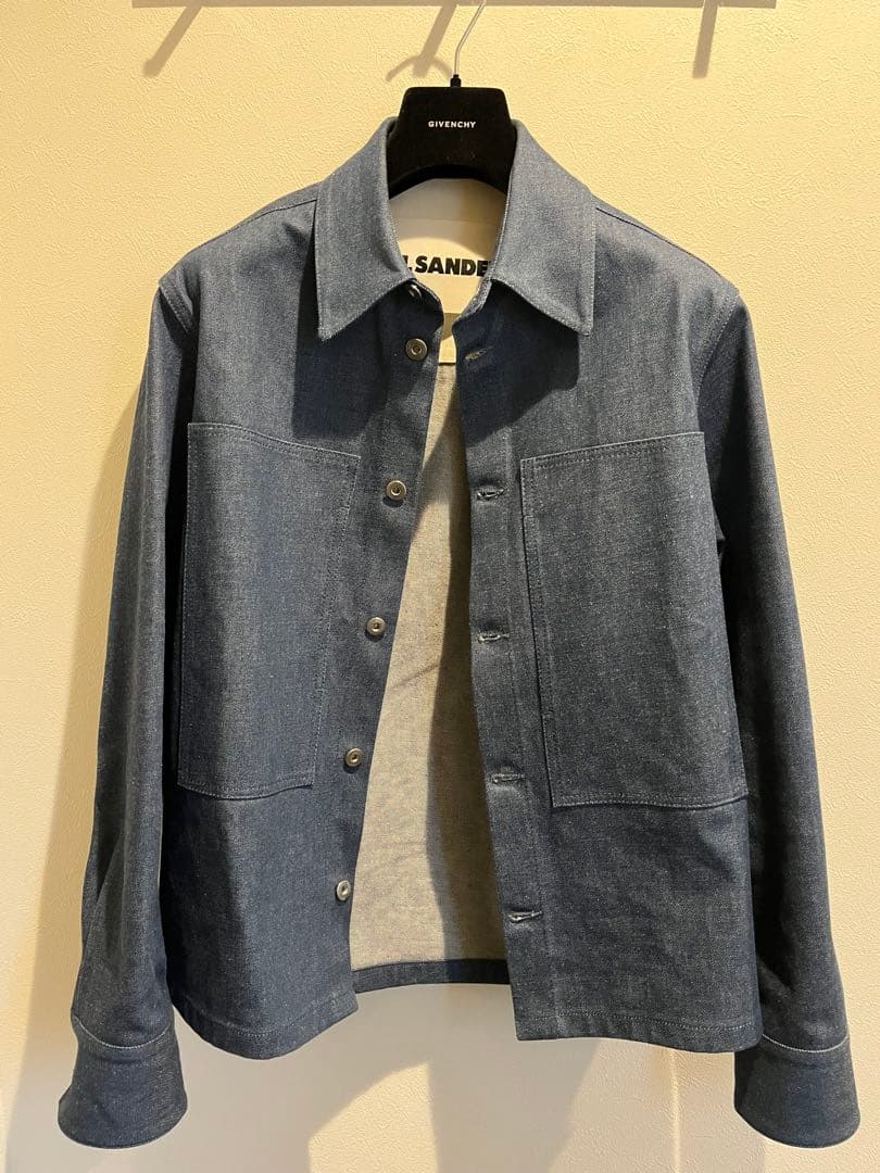 JIL SANDER デニムジャケット エルボーレザーパッチ 44