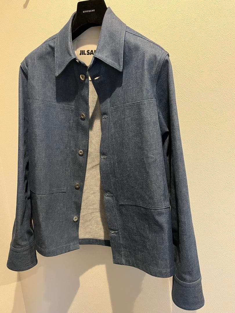 JIL SANDER デニムジャケット エルボーレザーパッチ 44