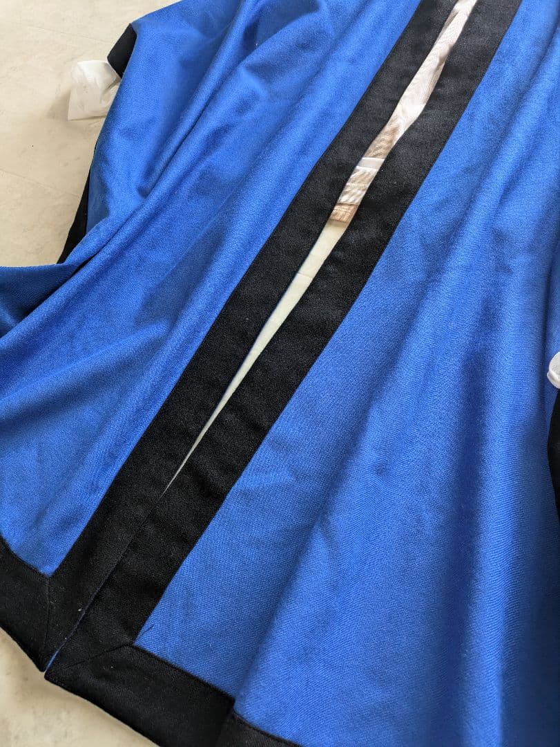 美品　ミスアシダ　ブルー　ポンチョ　青　セットアップ