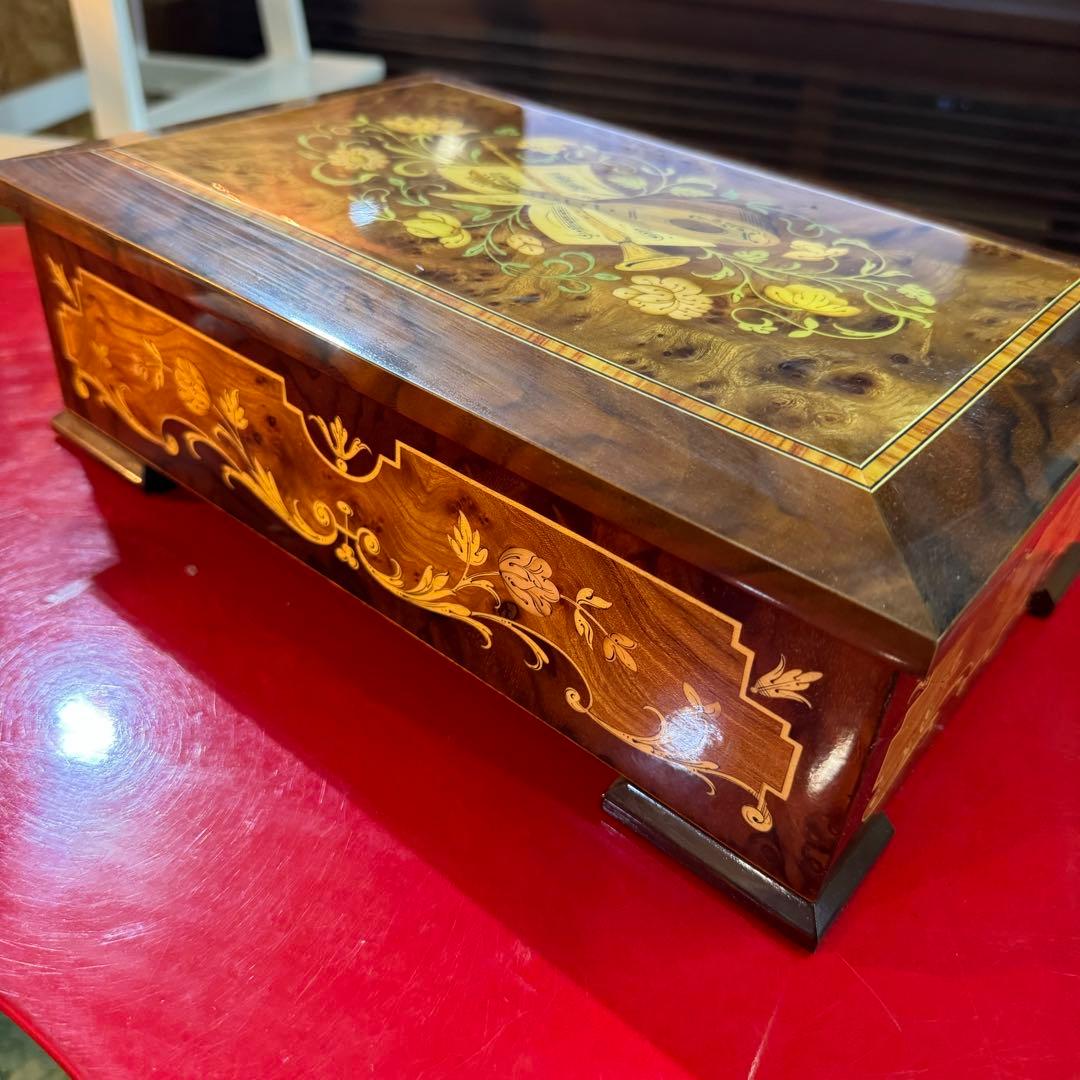 スイス　リュージュ社製　高級アンティーク　ディスク型オルゴール　ディスク6枚付