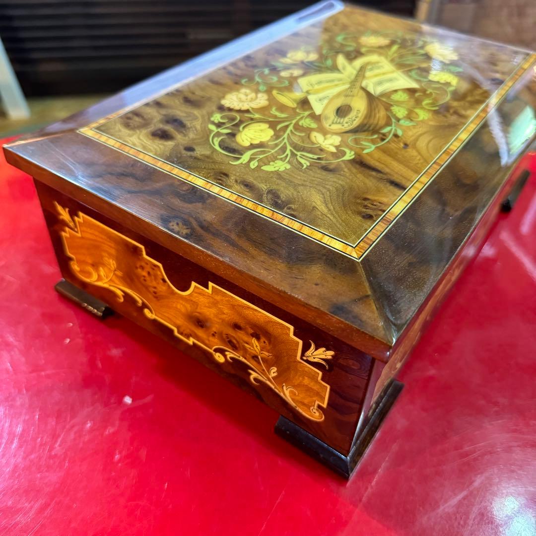 スイス　リュージュ社製　高級アンティーク　ディスク型オルゴール　ディスク6枚付