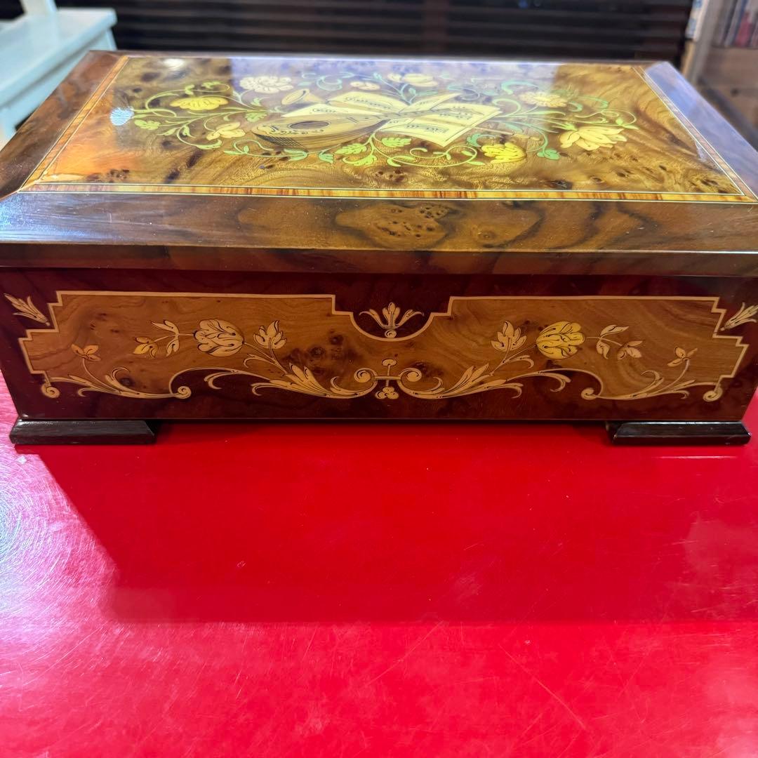 スイス　リュージュ社製　高級アンティーク　ディスク型オルゴール　ディスク6枚付