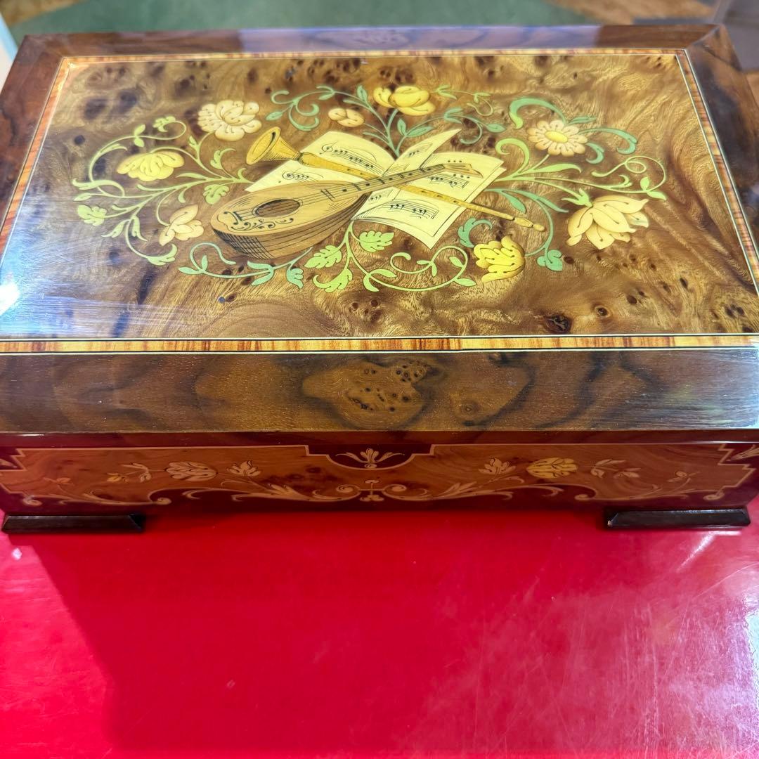 スイス　リュージュ社製　高級アンティーク　ディスク型オルゴール　ディスク6枚付