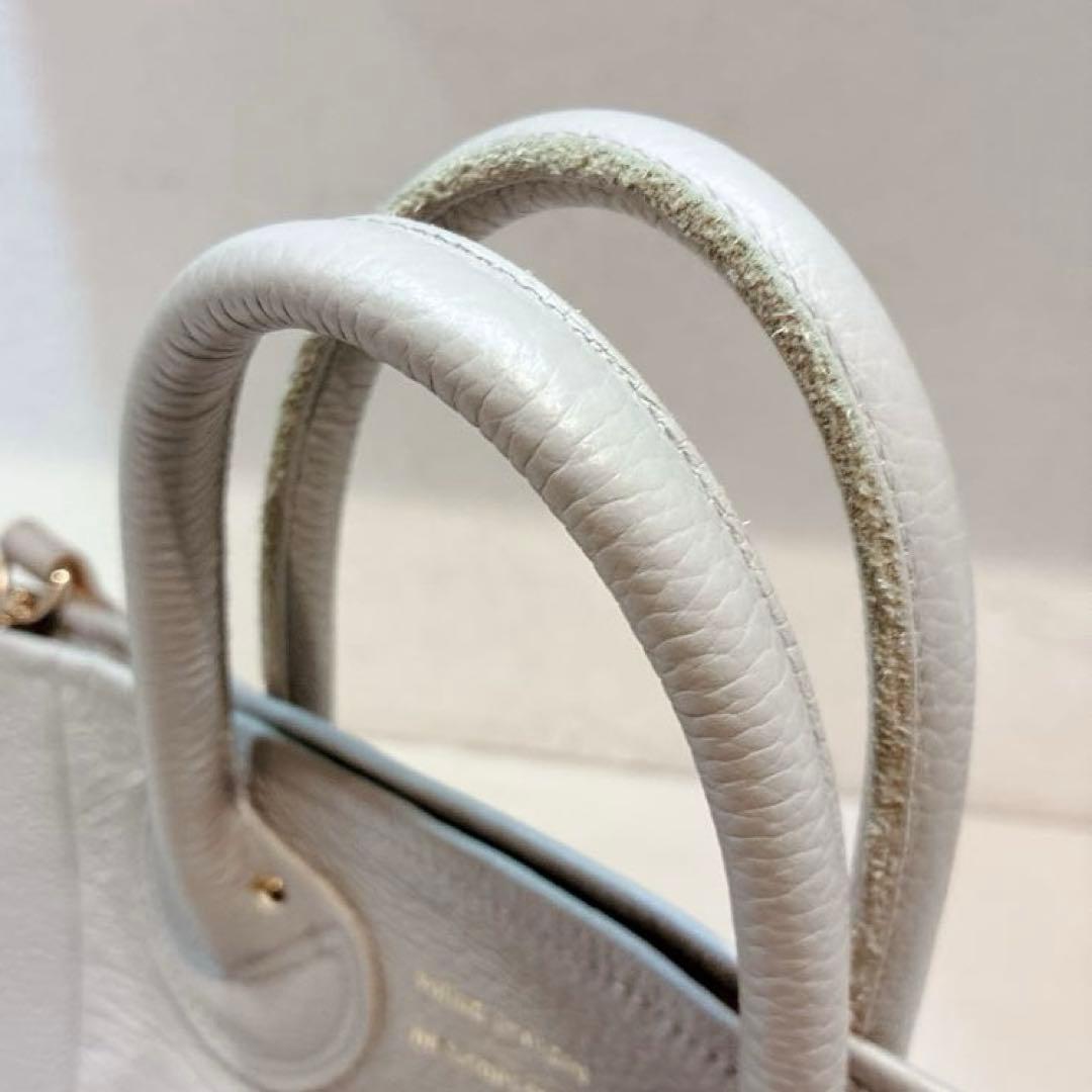 【極美品】YOUNG&OLSEN プチレザートート　2way ベージュ