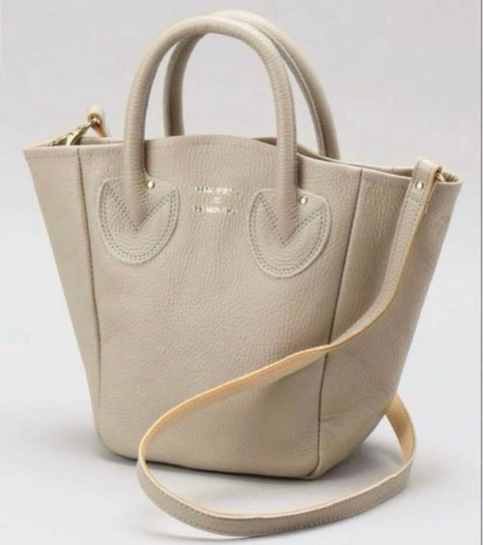 【極美品】YOUNG&OLSEN プチレザートート　2way ベージュ