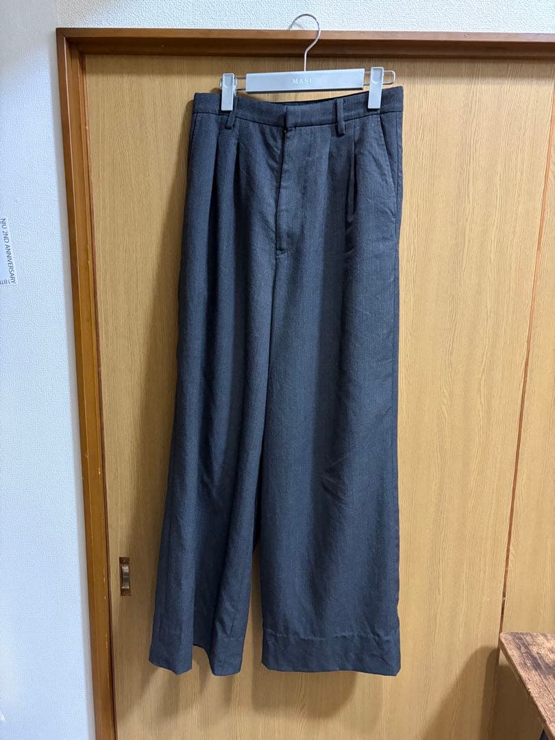 MASU ワイドスラックス　24aw グレー