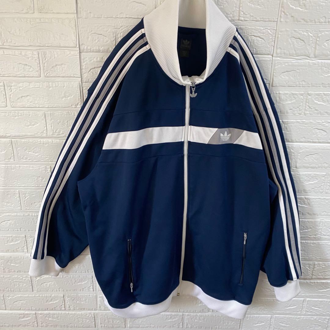アディダス　超オーバーサイズ　ベッケンバウアートラックジャケット　リブ襟タイプ
