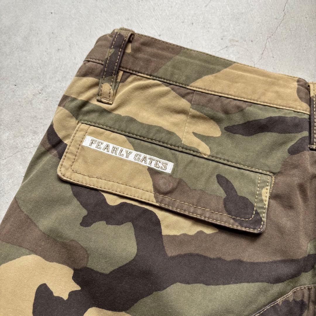 PEARLY GATES パーリーゲイツ 迷彩カモフラ総柄 クロップドパンツ 1