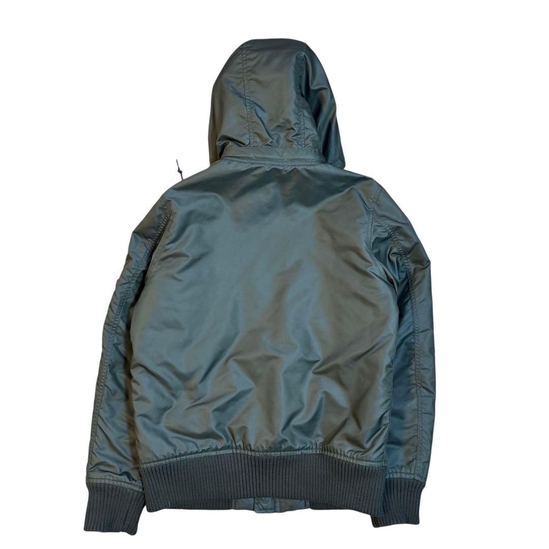 アルファインダストリーズ フーデッドリブジャケット MA-1 カーキ M