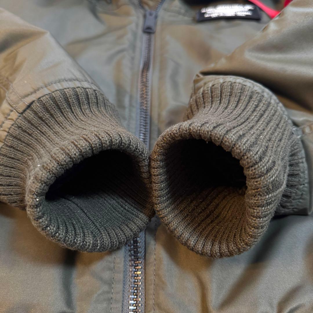 アルファインダストリーズ フーデッドリブジャケット MA-1 カーキ M