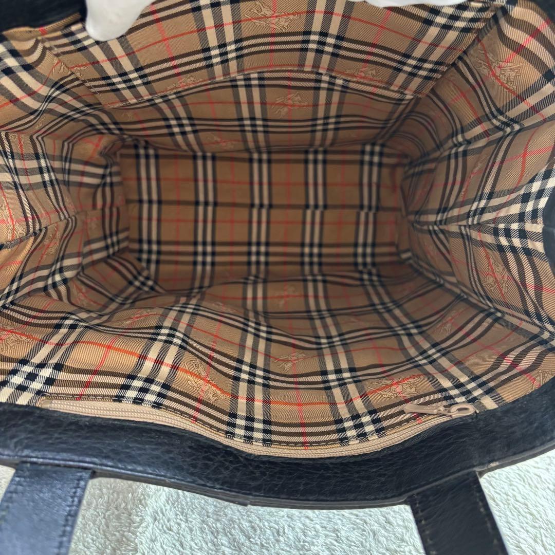 ✨美品✨ BURBERRY バーバリー レザー トートバッグ ブラック 黒 本革