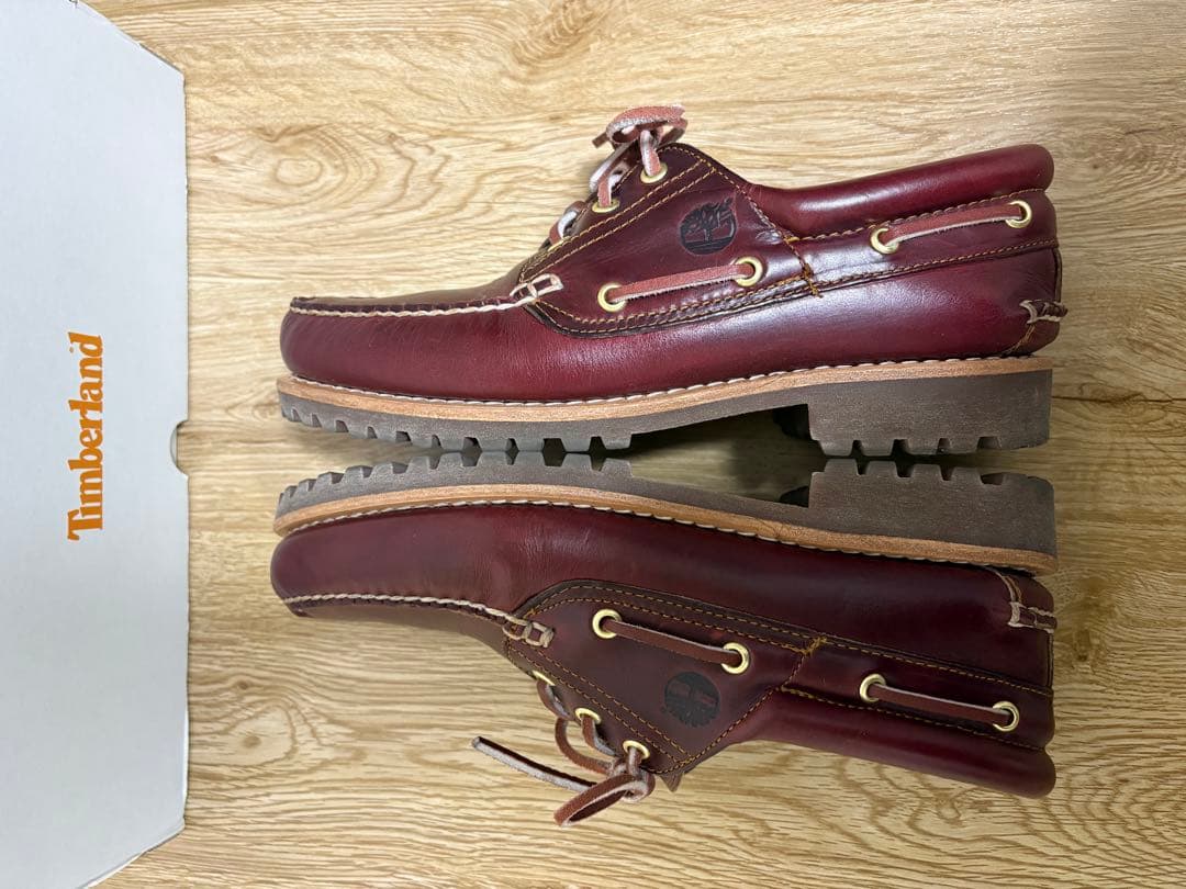 Timberland バーガンディ デッキシューズ3eye