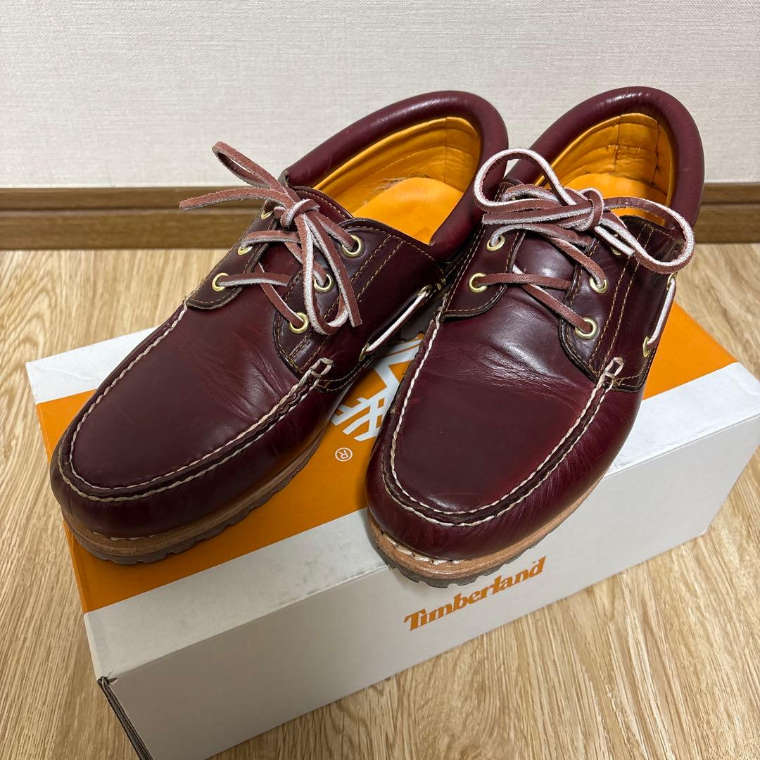 Timberland バーガンディ デッキシューズ3eye