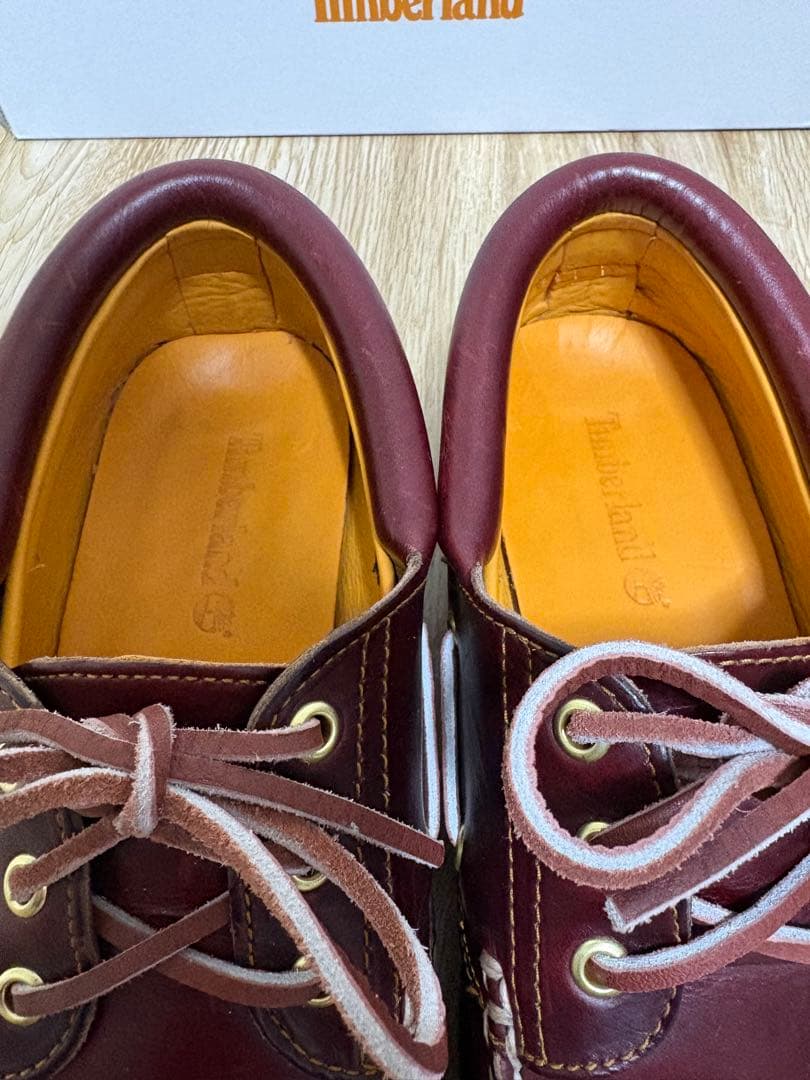 Timberland バーガンディ デッキシューズ3eye