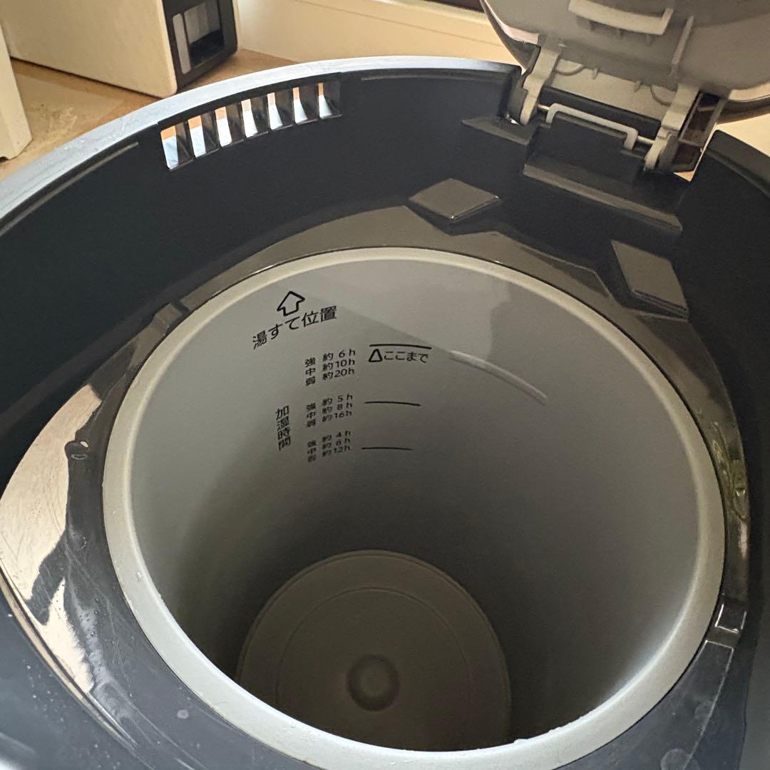 美品 2024年製 使用回数10回 象印 スチーム式加湿器 グレー 加湿器
